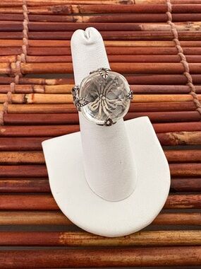Silpada Crystal & Sterling Silver Ring Size 5